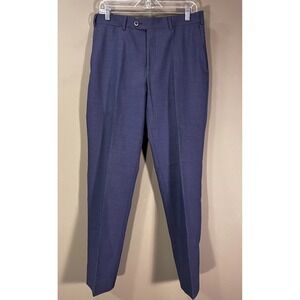 SUITSUPPLY Brescia Turn Up SF Trousers Mens 31x30 Blue Wool VBC Super 120s